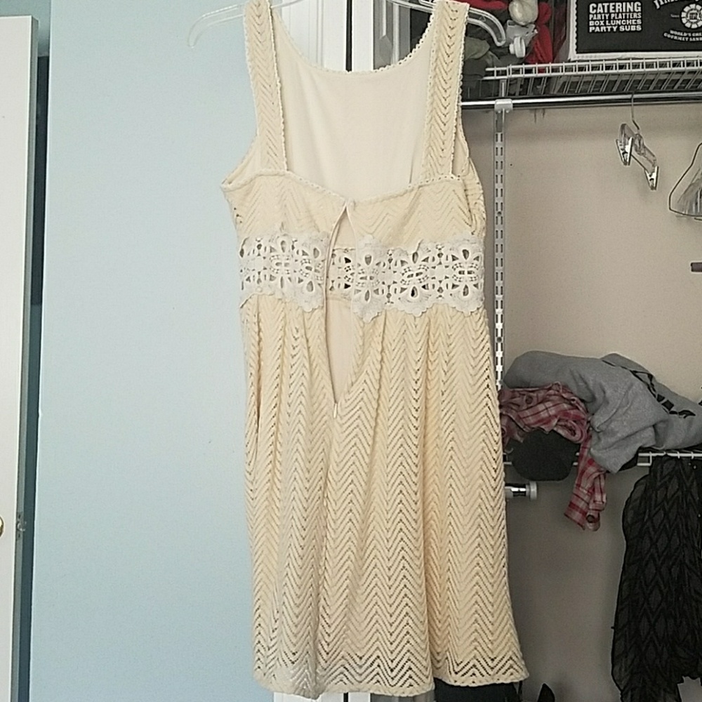 Low-Back Lace Mini Dress